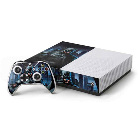 DC Comics Batman The Dark Knight Comic Art Xbox One S Console and Controller Bundle Skin