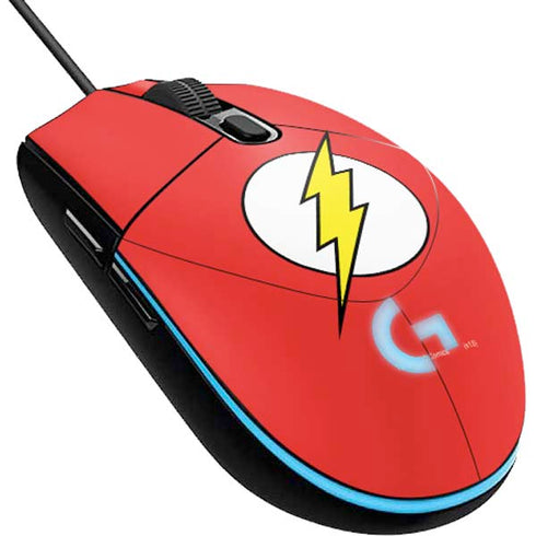 DC Comics The Flash Original Emblem G203 Prodigy RGB Wired Gaming Mouse Skin