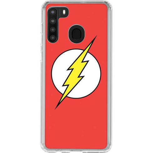 DC Comics The Flash Original Emblem Galaxy A21 Clear Case