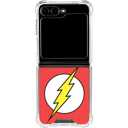DC Comics The Flash Original Emblem Galaxy Z Flip5 5G Clear Case