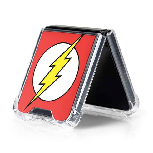 DC Comics The Flash Original Emblem Galaxy Z Flip5 5G Clear Case