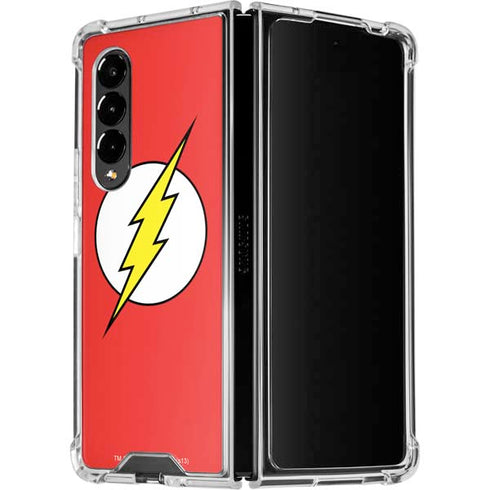 DC Comics The Flash Original Emblem Galaxy Z Fold4 5G Clear Case
