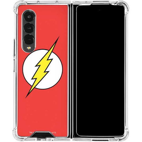 DC Comics The Flash Original Emblem Galaxy Z Fold4 5G Clear Case