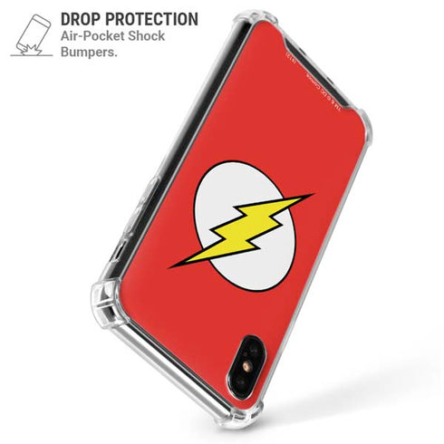 DC Comics The Flash Original Emblem iPhone XS Max Clear Case