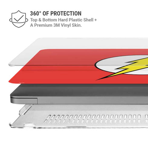 DC Comics The Flash Original Emblem MacBook Pro 16in (2021-25) Case plus Skin