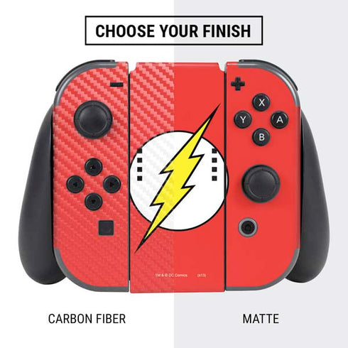 DC Comics The Flash Original Emblem Nintendo Switch Bundle Skin