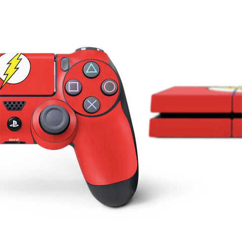 DC Comics The Flash Original Emblem PS4 Console and Controller Bundle Skin