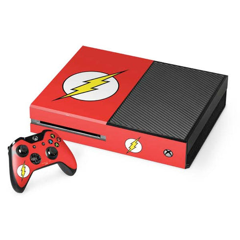 DC Comics The Flash Original Emblem Xbox One Console and Controller Bundle Skin