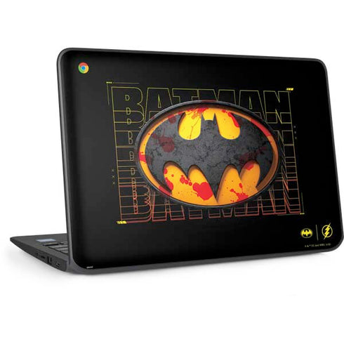 DC Comics The Flash Movie: Batman Bloody Logo HP Chromebook Skin