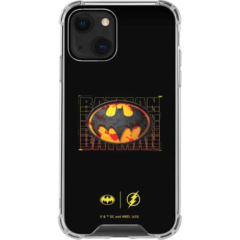 DC Comics The Flash Movie: Batman Bloody Logo iPhone 15 Plus Clear Case