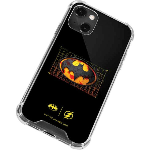 DC Comics The Flash Movie: Batman Bloody Logo iPhone 15 Plus Clear Case