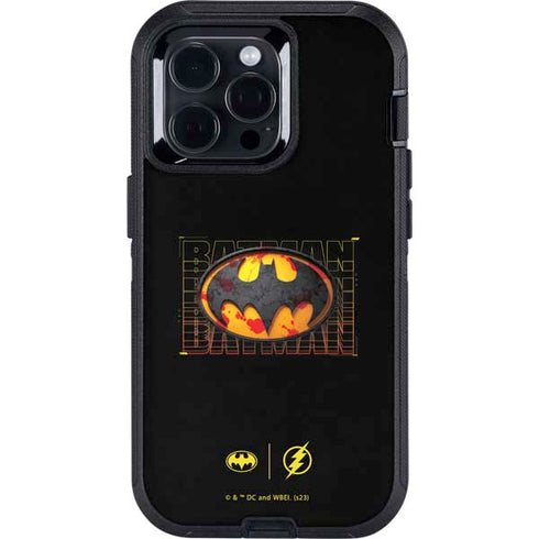 DC Comics The Flash Movie: Batman Bloody Logo Otterbox Defender iPhone Skin