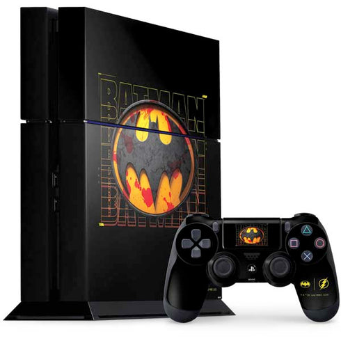 DC Comics The Flash Movie: Batman Bloody Logo PS4 Console and Controller Bundle Skin