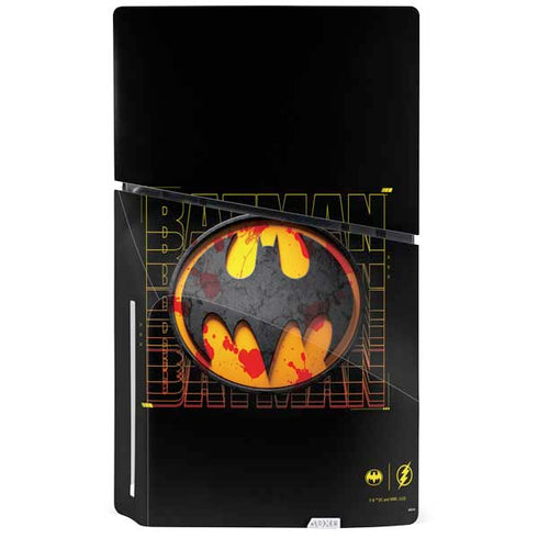 DC Comics The Flash Movie: Batman Bloody Logo PS5 Slim Disk Bundle Skin