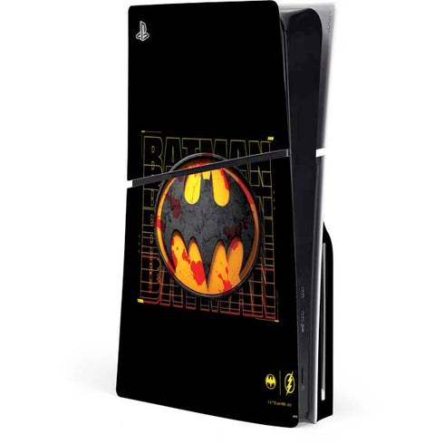 DC Comics The Flash Movie: Batman Bloody Logo PS5 Slim Disk Console Skin