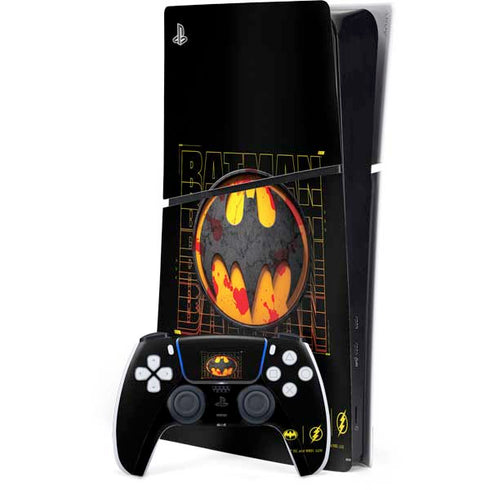 DC Comics The Flash Movie: Batman Bloody Logo PS5 Slim Digital Edition Console Skin