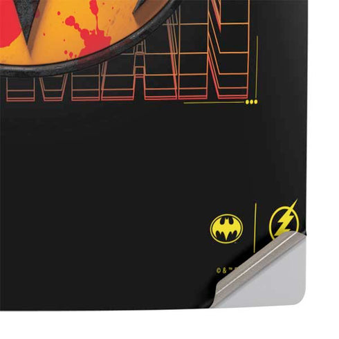 DC Comics The Flash Movie: Batman Bloody Logo PS5 Slim Digital Edition Console Skin