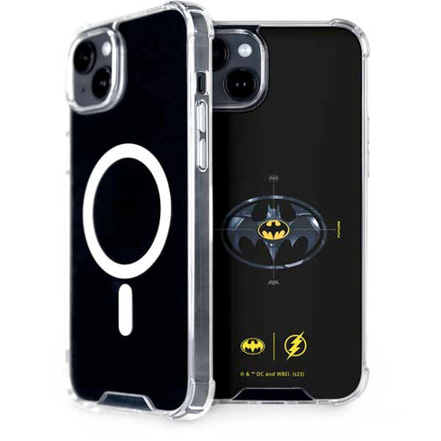 DC Comics The Flash Movie: Batman Multiverse Logos iPhone 15 Plus MagSafe Case