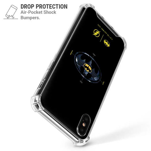 DC Comics The Flash Movie: Batman Multiverse Logos iPhone XS Max Clear Case