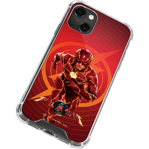 DC Comics The Flash Movie: Flash in Motion iPhone 15 Plus Clear Case
