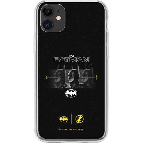 DC Comics The Flash Movie: I am Batman Past to Future iPhone 11 Clear Case
