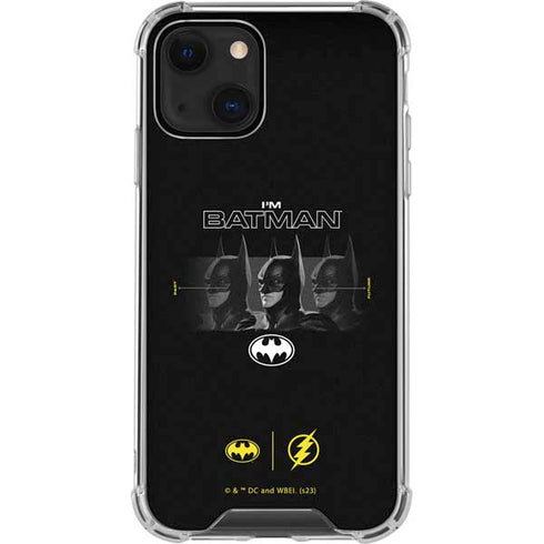 DC Comics The Flash Movie: I am Batman Past to Future iPhone 15 Plus Clear Case