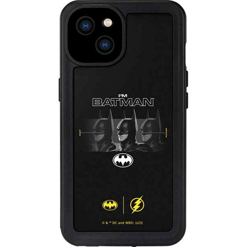 DC Comics The Flash Movie: I am Batman Past to Future iPhone 15 Plus Waterproof Case