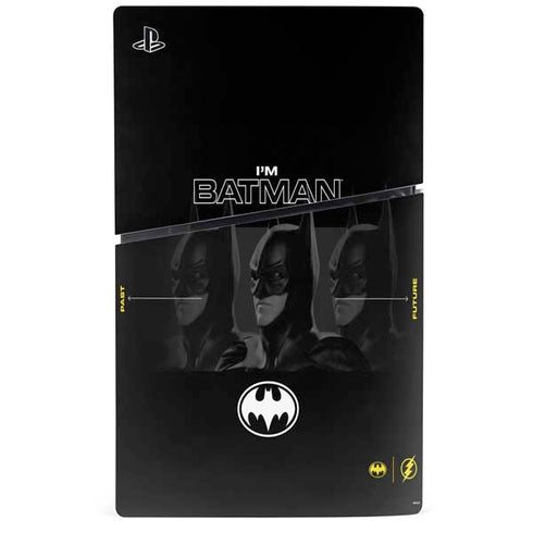 DC Comics The Flash Movie: I am Batman Past to Future PS5 Slim Disk Console Skin