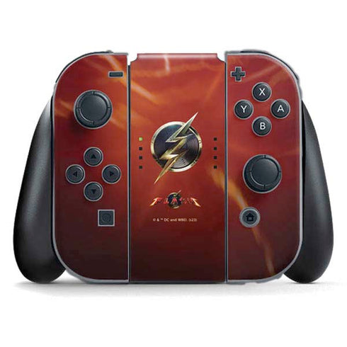 DC Comics The Flash Movie: Logo Poster Nintendo Switch (2017-2021) Joy-Con Controller Skin