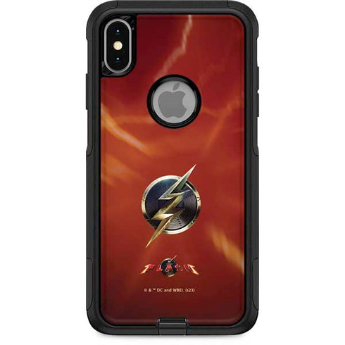 The Flash Movie: Logo Poster OtterBox Commuter iPhone XS Max Skin