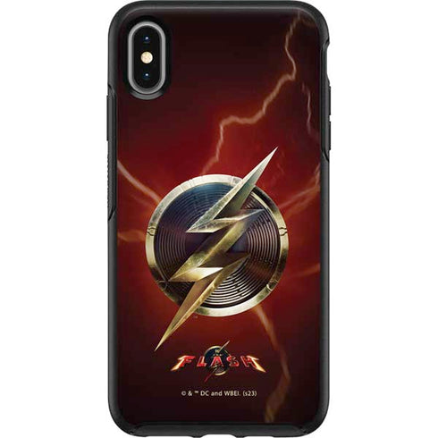 The Flash Movie: Logo Poster OtterBox Symmetry iPhone XS Max Skin