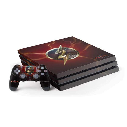 DC Comics The Flash Movie: Logo Poster PS4 Pro Bundle Skin
