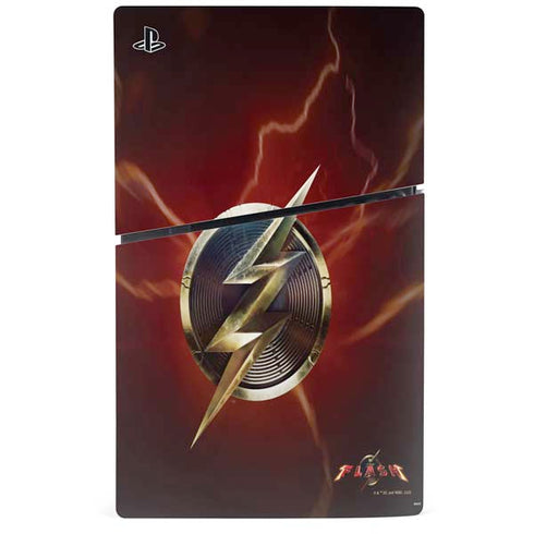 DC Comics The Flash Movie: Logo Poster PS5 Slim Disk Bundle Skin