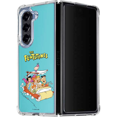 The Flintstones and Rubbles Galaxy Z Fold5 5G Clear Case