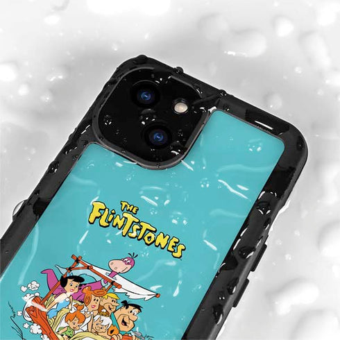The Flintstones and Rubbles iPhone 15 Waterproof Case