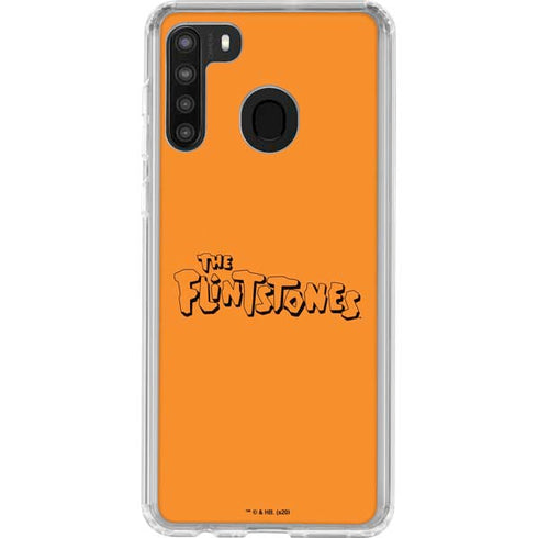 The Flinstones The Flintstones Outline Galaxy A21 Clear Case