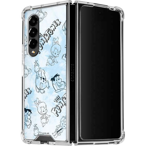 The Flinstones The Flintstones Tie Dye Print Galaxy Z Fold4 5G Clear Case