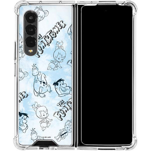 The Flinstones The Flintstones Tie Dye Print Galaxy Z Fold4 5G Clear Case