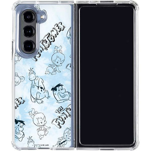 The Flinstones The Flintstones Tie Dye Print Galaxy Z Fold5 5G Clear Case