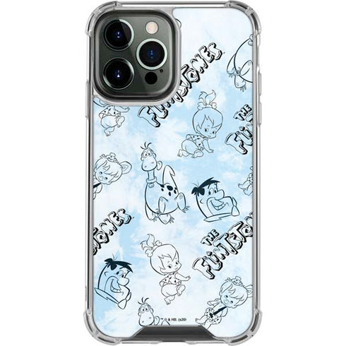 The Flinstones The Flintstones Tie Dye Print iPhone 14 Pro Max Clear Case
