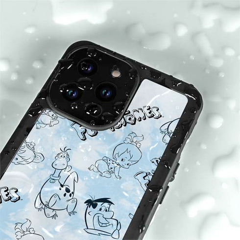 The Flinstones The Flintstones Tie Dye Print iPhone 14 Pro Max Waterproof Case