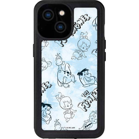 The Flinstones The Flintstones Tie Dye Print iPhone 15 Waterproof Case