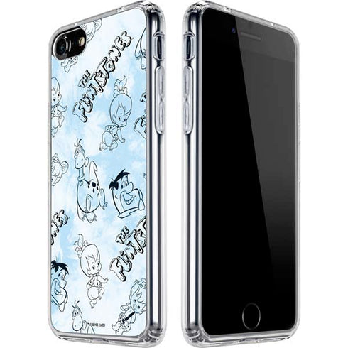 The Flinstones The Flintstones Tie Dye Print iPhone SE (2nd & 3rd Gen) Clear Case