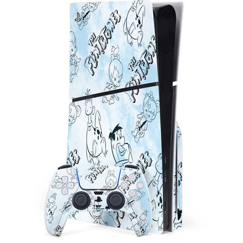 The Flinstones The Flintstones Tie Dye Print PS5 Slim Disk Bundle Skin