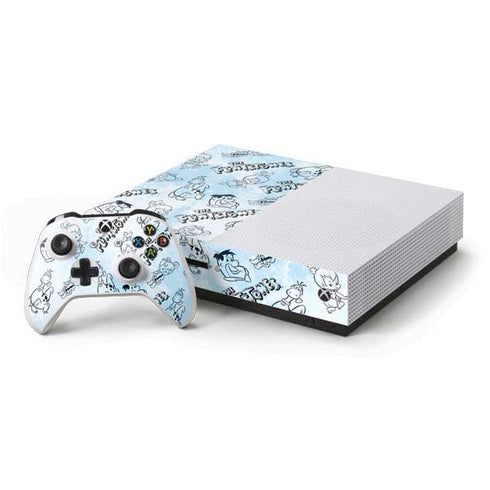 The Flinstones The Flintstones Tie Dye Print Xbox One S Console and Controller Bundle Skin