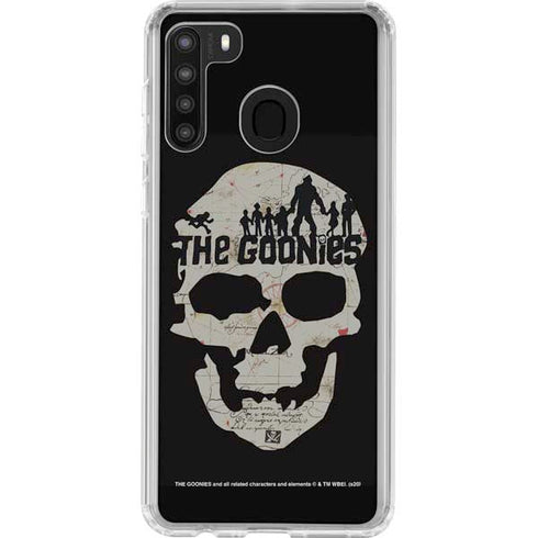 Warner Bros The Goonies (1985) The Goonies Skull Map Galaxy A21 Clear Case