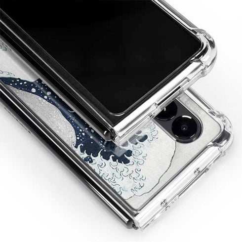Hokusai The Great Wave off Kanagawa Galaxy Z Fold4 5G Clear Case
