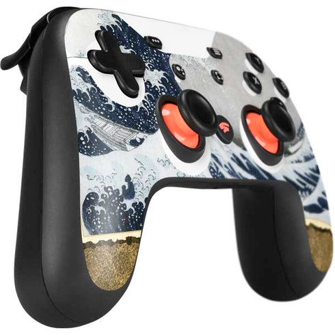 Hokusai The Great Wave off Kanagawa Google Stadia Controller Skin