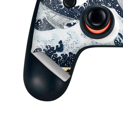 Hokusai The Great Wave off Kanagawa Google Stadia Controller Skin