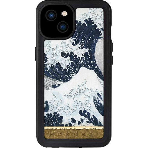The Great Wave off Kanagawa by Hokusai iPhone 15 Plus Waterproof Case